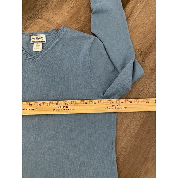 Pendleton Cashmere V-Neck Light Blue Pullover Knit Sweater Women’s Medium - Picture 5 of 7